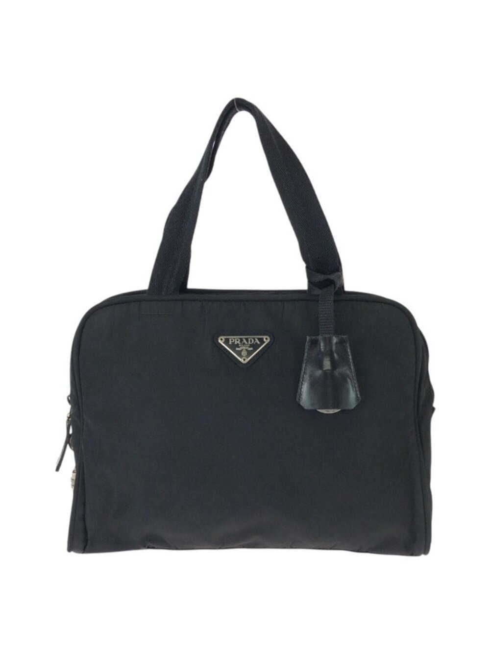 Prada Tessuto Black Silver Nylon Handbag